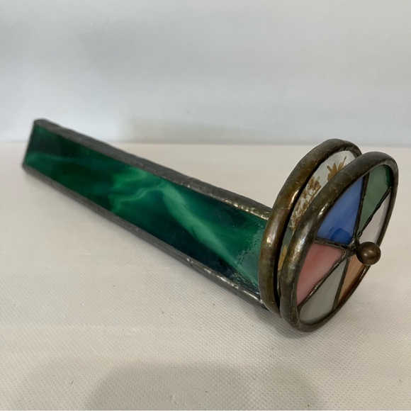 Vintage Handmade Glass Kaleidoscope Signed Faye Miller 1983 Colorful Floral - Picture 2 of 11